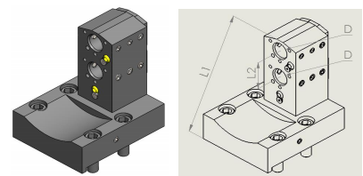 30-1911 CBTH 20-25.4 L82.55 (BOT20F/G). Bolt on 1" Turning & Facing Holder for Hass SL-20 & SL-30 Lathes.