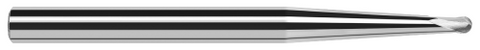 996628 2 FL - 0.0470" (3/64) Cutter DIA x 0.0380" LOC x 3° 1.3780" Taper Reach  - Uncoated