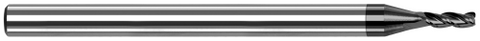 53078-C4 3 FL - 0.0780" (5/64) Cutter DIA x 0.0050" Radius x 0.4060" (13/32) LOC  - Amorphous Diamond Coated