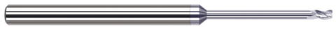 949712-C8 3 FL - 0.1875" (3/16) Cutter DIA x 0.0050" Radius x 0.2850" LOC x 2.2500" (2-1/4) Reach - TiB2 Coated