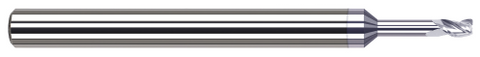 956610-C8 3 FL - 0.1562" (5/32) Cutter DIA x 0.0050" Radius x 0.2350" LOC x 0.7500" (3/4) Reach - TiB2 Coated