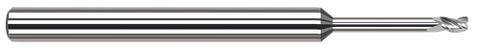 961410 3 FL - 0.1562" (5/32) Cutter DIA x 0.0050" Radius x 0.2350" LOC x 1.2500" (1-1/4) Reach - Uncoated