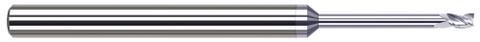919408-C8 3 FL - 0.1250" (1/8) Cutter DIA x 0.1870" (3/16) LOC x 1.2500" (1-1/4) Reach - TiB2 Coated