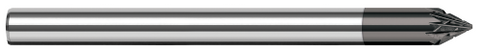 994045-C4 0.2500" (1/4) Shank DIA x 45° per side - 12 RH Teeth, 6 LH Teeth - Amorphous Diamond Coated