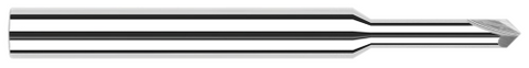 54730 0.0620" (1/16) Neck DIA x 0.3120" (5/16) Reach x 30° per side - 2 FL - Uncoated