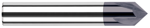 18745-C3 0.1250" (1/8) Shank DIA x 45Â° per side - 2 FL - AlTiN Coated