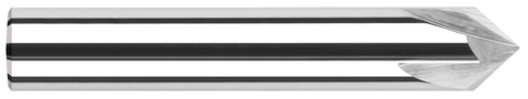 47645 0.2500" (1/4) Shank DIA x 45DEG per side - 2 FL - Uncoated
