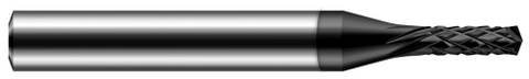 908078-C4 0.0780" (5/64) Cutter DIA x 0.2340" (15/64) LOC x 140° included - 7 RH Teeth, 9 LH Teeth - Amorphous Diamond Coated