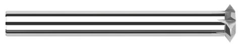 875503 0.2500" (1/4) Cutter DIA x 0.1250" (1/8) Width - 90° Included Angle -6 FL - Uncoated