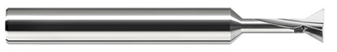 864032 0.5000" (1/2) Cutter DIA x 0.0100" Radius x 0.2500" (1/4) Neck Length x 40° included - 3 FL - Uncoated
