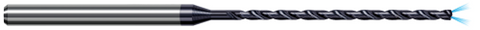 CXZ0787-C3 2.000 mm Drill DIA x 44.000 mm Flute Length - 2 FL - AlTiN Coated