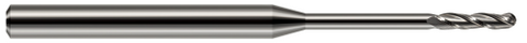 13875 3 FL - 0.0750" Cutter DIA x 0.5000" (1/2) LOC x 1.0000" (1) Reach - Uncoated