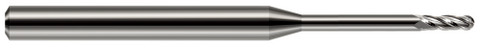 76850 4 FL - 0.0500" Cutter DIA x 0.1500" LOC x 0.5000" (1/2) Reach - Uncoated
