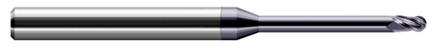 966025-C3 3 FL - 0.0250" Cutter DIA x 0.0370" LOC x 0.2500" (1/4) Reach - AlTiN Coated