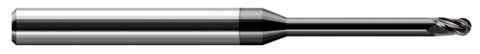 966093-C4 3 FL - 0.0930" (3/32) Cutter DIA x 0.1390" LOC x 0.9500" Reach - Amorphous Diamond Coated