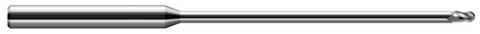 959108 3 FL - 0.1250" (1/8) Cutter DIA x 0.1870" (3/16) LOC x 3.1250" (3-1/8) Reach - Uncoated