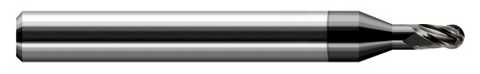 978508-C4 3 FL - 0.1250" (1/8) Cutter DIA x 0.1870" (3/16) LOC x 0.3750" (3/8) Reach - Amorphous Diamond Coated