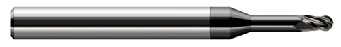 33425-C4 3 FL - 0.0250" Cutter DIA x 0.0370" LOC x 0.1250" (1/8) Reach - Amorphous Diamond Coated