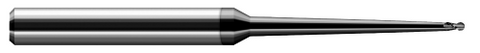17731-C4 2 FL - 0.0310" (1/32) Cutter DIA x 0.0470" (3/64) LOC x 2° 1.0000" (1) Taper Reach  - Amorphous Diamond Coated