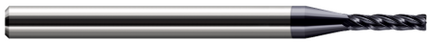 932410-C3 4 FL - 0.1875" (3/16) Cutter DIA x 0.0100" Radius x 1.0000" (1) LOC  - AlTiN Coated