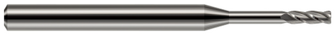 877708 4 FL - 0.1250" (1/8) Cutter DIA x 0.0100" Radius x 0.3750" (3/8) LOC x 1.0000" (1) Reach - Uncoated