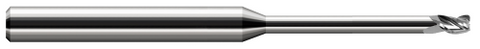 917908 3 FL - 0.1250" (1/8) Cutter DIA x 0.0050" Radius x 0.1870" (3/16) LOC x 1.2500" (1-1/4) Reach - Uncoated