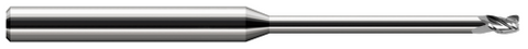 43178 3 FL - 0.0780" (5/64) Cutter DIA x 0.0150" (1/64) Radius x 0.1170" LOC x 0.9400" Reach - Uncoated