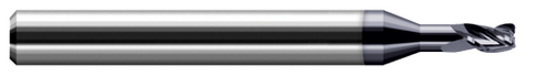 925647-C3 3 FL - 0.0470" (3/64) Cutter DIA x 0.0100" Radius x 0.0700" LOC x 0.1410" Reach - AlTiN Coated