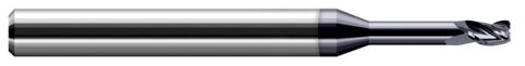 41593-C3 3 FL - 0.0930" (3/32) Cutter DIA x 0.0100" Radius x 0.1390" LOC x 0.5000" (1/2) Reach - AlTiN Coated
