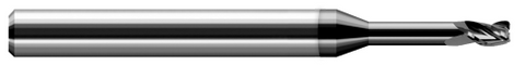 37208-C4 3 FL - 0.1250" (1/8) Cutter DIA x 0.0050" Radius x 0.1870" (3/16) LOC x 0.6250" (5/8) Reach - Amorphous Diamond Coated