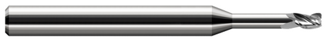 37212 3 FL - 0.1875" (3/16) Cutter DIA x 0.0050" Radius x 0.2810" (9/32) LOC x 1.0000" (1) Reach - Uncoated