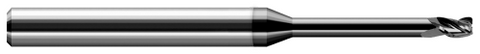 42993-C4 3 FL - 0.0930" (3/32) Cutter DIA x 0.0150" (1/64) Radius x 0.1390" LOC x 0.7500" (3/4) Reach - Amorphous Diamond Coated
