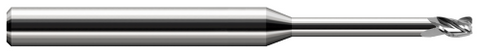 38320 3 FL - 0.0200" Cutter DIA x 0.0050" Radius x 0.0300" LOC x 0.1600" Reach - Uncoated