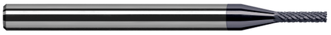 60715-C3 6 RH Teeth, 3 LH Teeth - 0.0150" (1/64) Cutter DIA x 0.0450" LOC  - AlTiN Coated