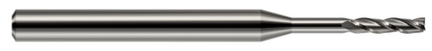 876631 3 FL - 0.0310" (1/32) Cutter DIA x 0.1550" LOC x 0.2500" (1/4) Reach - Uncoated