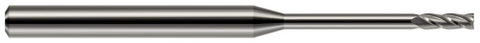 992555 4 FL - 0.0550" Cutter DIA x 0.1650" LOC x 0.6600" Reach - Uncoated