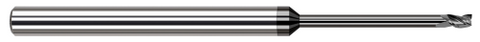 35440-C4 3 FL - 0.0400" Cutter DIA x 0.0600" LOC x 0.4800" Reach - Amorphous Diamond Coated