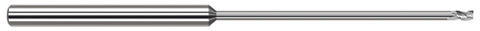 38015 3 FL - 0.0150" (1/64) Cutter DIA x 0.0220" LOC x 0.3750" (3/8) Reach - Uncoated