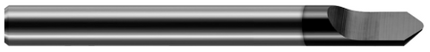 48110-C4 0.1250" (1/8) Shank DIA x 0.0050" Radius x 60° included  - 1 FL - Amorphous Diamond Coated