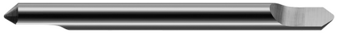 828216 0.2500" (1/4) Shank DIA x 0.0050" Radius x 60° included  DE - 1 FL - Uncoated