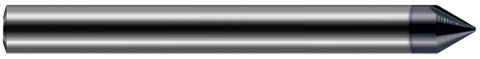876512-C6 0.1875" (3/16) Shank DIA x 0.0100" Flat x 90° included  - 2 FL - AlTiN Nano Coated