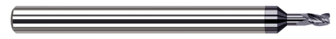 947620-C6 3 FL - 0.0200" Cutter DIA x 0.0040" Radius x 0.0300" LOC x 0.0600" Reach - AlTiN Nano Coated