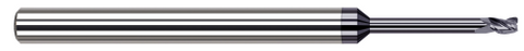 54840-C6 3 FL - 0.0400" Cutter DIA x 0.0050" Radius x 0.0600" LOC x 0.3250" Reach - AlTiN Nano Coated