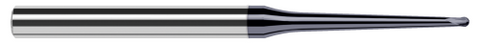 998709-C6 2 FL - 0.0310" (1/32) Cutter DIA x 0.0250" LOC x 0.5DEG 0.9060" (29/32) Taper Reach  - AlTiN Nano Coated