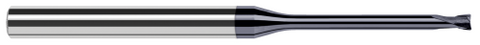 924162-C6 4 FL - 0.0620" (1/16) Cutter DIA x 0.0100" Radius x 0.0500" LOC x 0.7500" (3/4) Reach - AlTiN Nano Coated