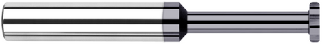 900062-C3 0.2500" (1/4) Cutter DIA x 0.0100" Radius x 0.0620" (1/16) Width x 0.7500" (3/4) Neck Length - Standard Slotting - 6 FL - AlTiN Coated