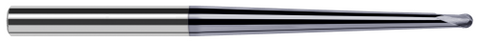 19043-C6 2 FL - 0.0620" (1/16) Cutter DIA x 0.0500" LOC x 1.5° 0.5880" Taper Reach  - AlTiN Nano Coated