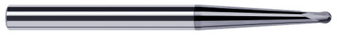 36949-C6 2 FL - 0.1875" (3/16) Cutter DIA x 0.1500" LOC x 3° 1.3430" (1-11/32) Taper Reach  - AlTiN Nano Coated