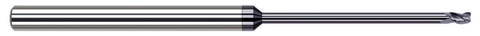 975522-C3 3 FL - 1.000 mm Cutter DIA x 0.100 mm Radius x 1.500 mm LOC x 16.000 mm Reach - AlTiN Coated