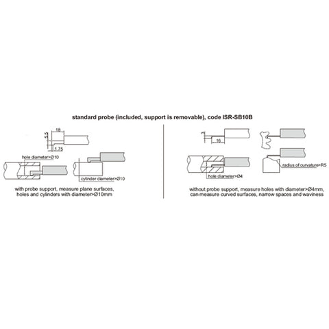 Insize ISR-SB10B Standard probe (included)